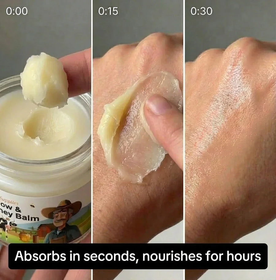 Before and after using Tallow and Honey Balm