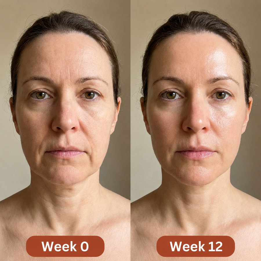 Before and after using Tallow and Honey Balm
